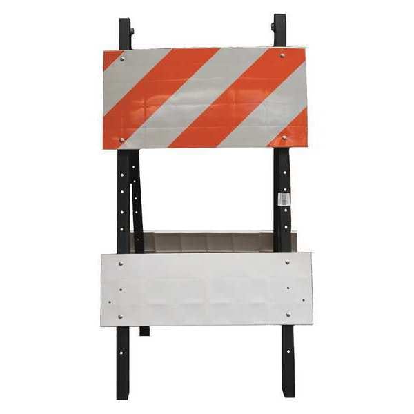 Type 1 Barricade, EGR Sheeting, Not Retroreflective, 41 in Height, 41 in Length, 15 lb