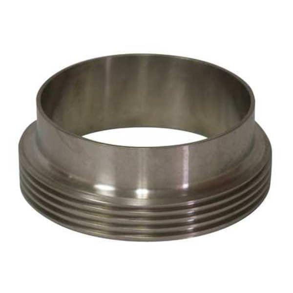 3" Bevel Seat T304 SS Threaded Long Ferrule