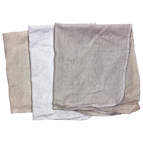 Recycled Cotton Flannel Cloth Rag 50 lb. Varies Sizes, White