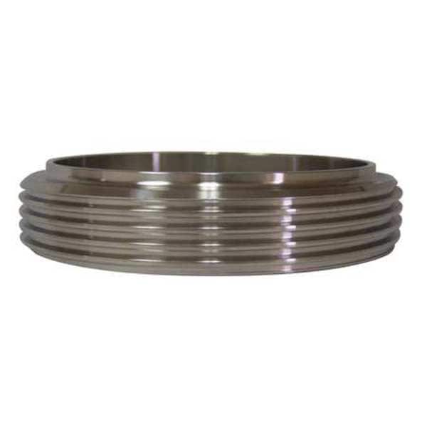 4" Bevel Seat T304 SS Threaded Short Ferrule