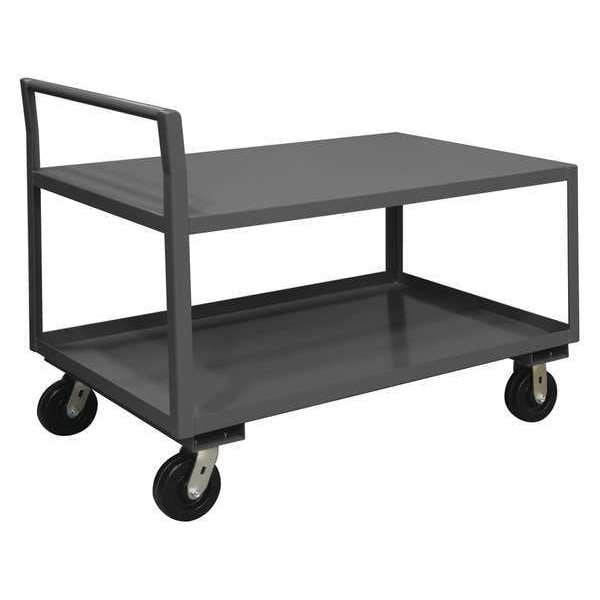 Carts, Low Deck Service Truck, 30"x48", 14 ga. Steel, 2000 lb Load Capacity, 2 Shelves, 51" L, 30" W
