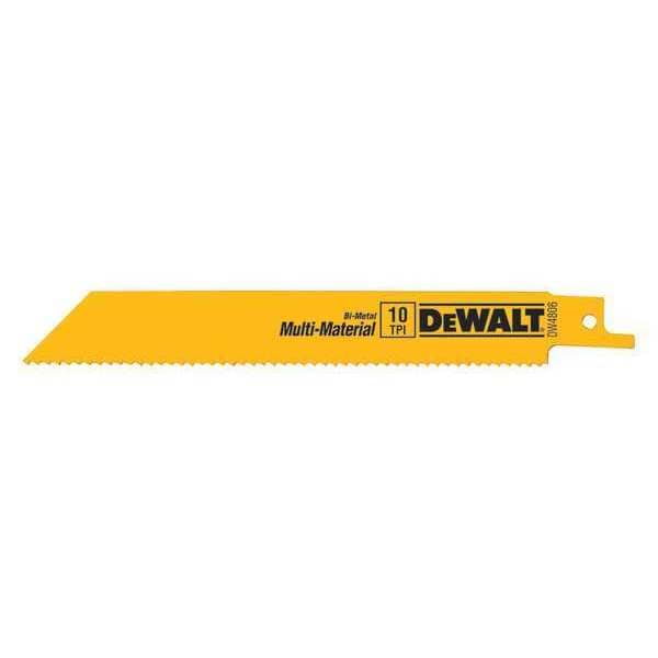 6" 10 TPI Straight Back Bi-Metal Reciprocating Saw Blade, General Purpose (100 pack)