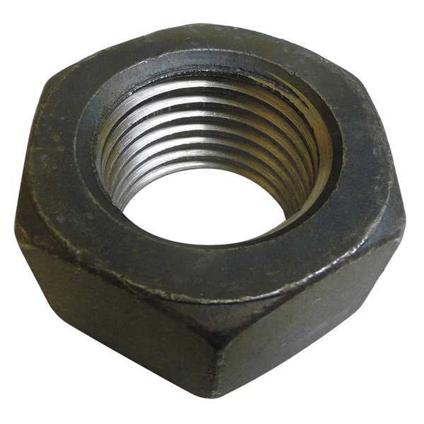 Hex Nut, 2-1/2"-12, Steel, Grade 8, Black Oxide, 2-13/64 in Ht