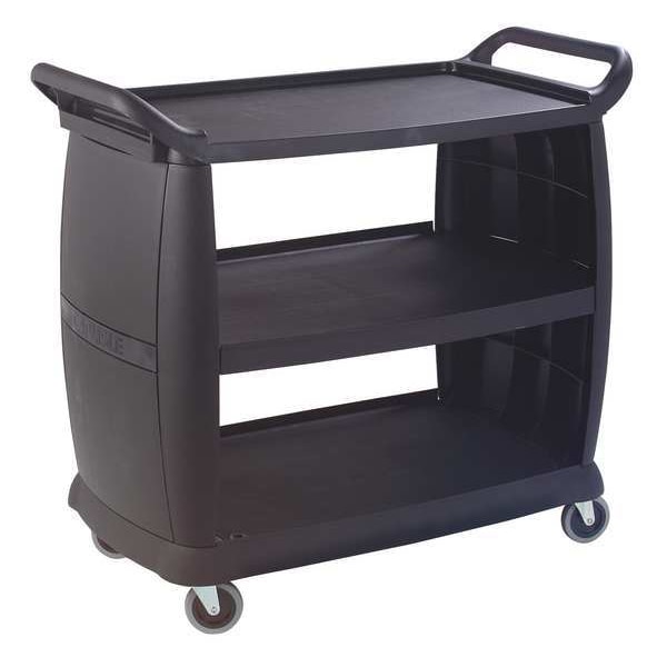 Large Bussing and Transport Cart, Black
