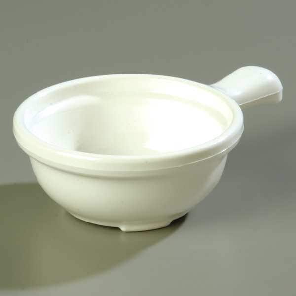 Handled Soup Bowl, 12 oz., SAN/Polycarbonate White PK24