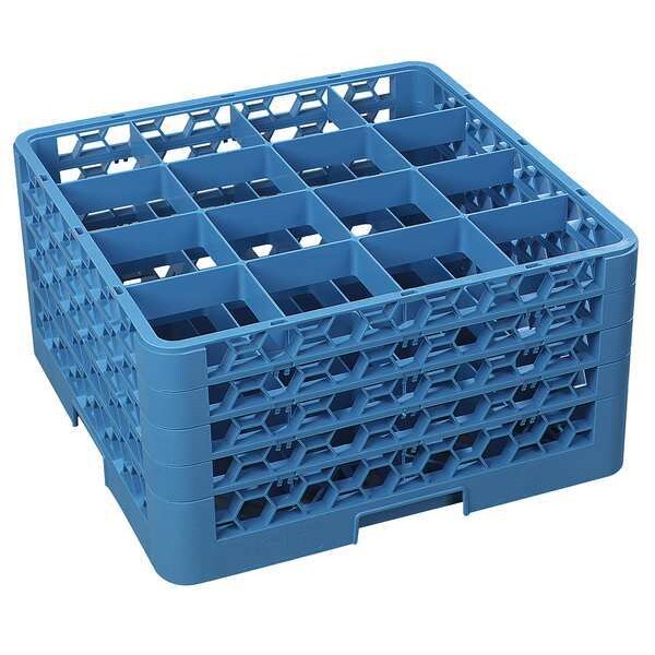 Glass Rack w/4 Extenders, 16 Comp, PK2