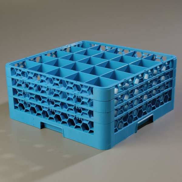 Glass Rack w/3 Extenders, 25 Comp, PK2