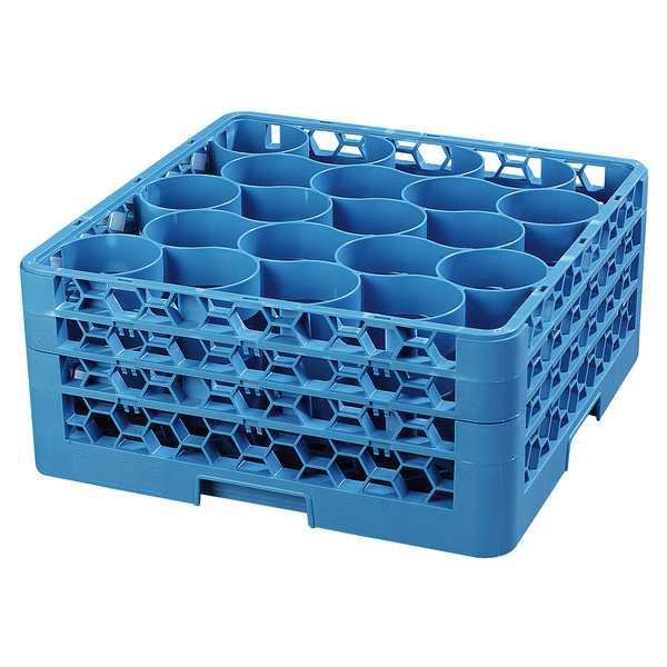Glass Rack w/2 Extenders, 20 Comp, PK2