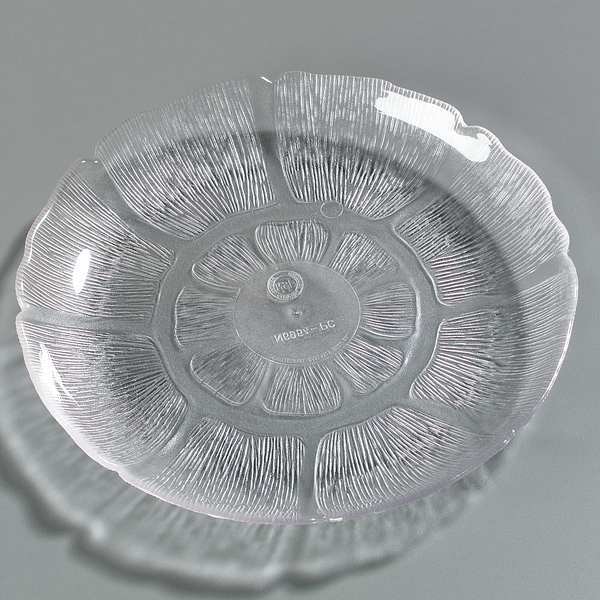Plate, 7-11/16", Polycarbonate Clear PK36