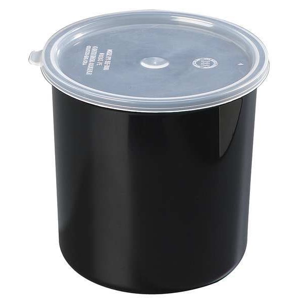 Poly-Tuf Crock w/Lid, 2.7 qt., Black, PK6
