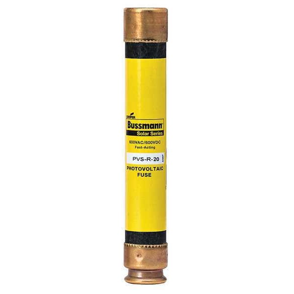 Solar Fuse, 20A, Fast-Acting, 600V AC, Cylindrical