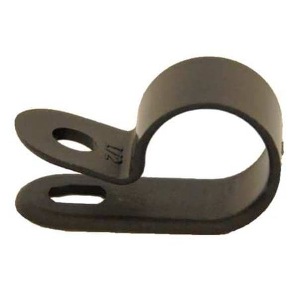 Cable Clamp, Nylon 6/6, 3/4 in Bundle Dia., Black, 100 PK