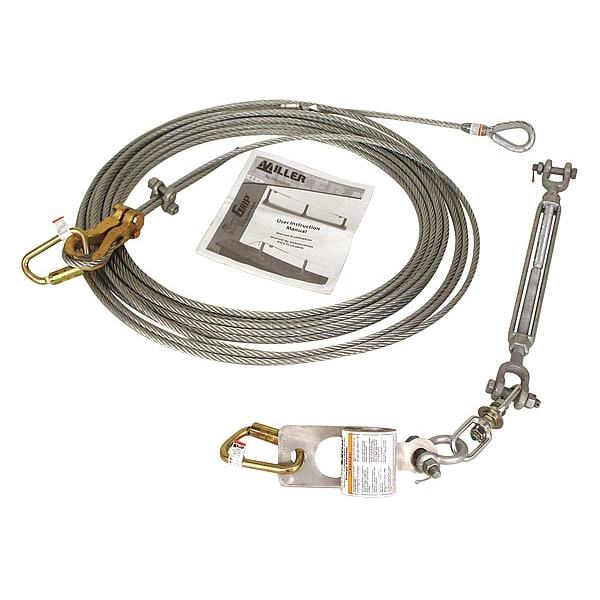 Xenon Stainless Steel Lifeline Kit, 30 ft. Length, 310 lb Weight Capacity