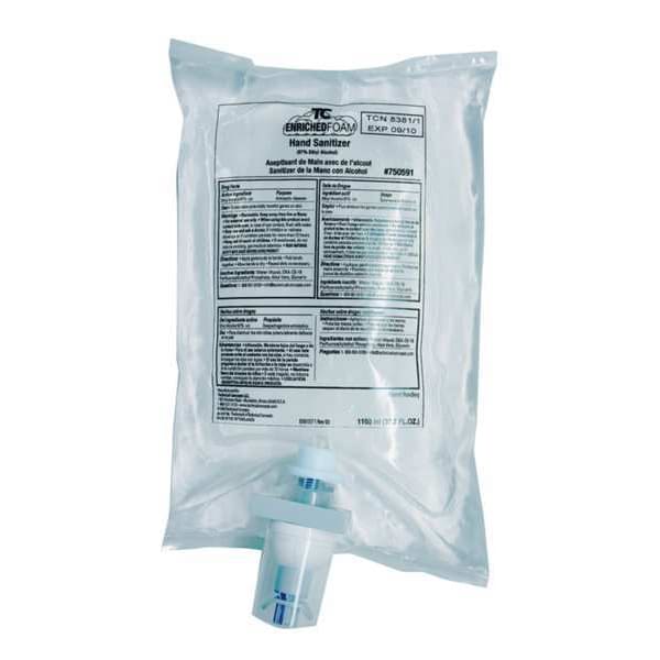Hand Sanitizer, 1200mL, Cartridge, Foam, PK4