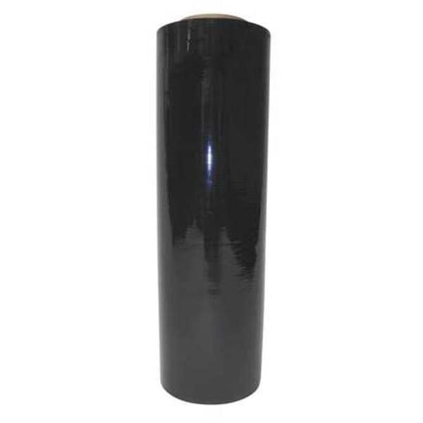 Stretch Wrap, 18" W x 1500 ft. L, 80 ga, Cast Style, Black, Standard Duty