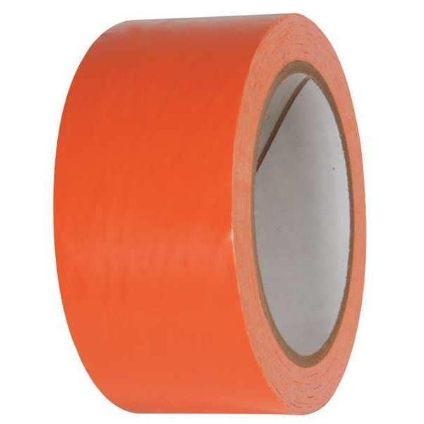 Floor Marking Tape, vinyl, Solid, Orange, 2 in W., 2.4 mil Thickness