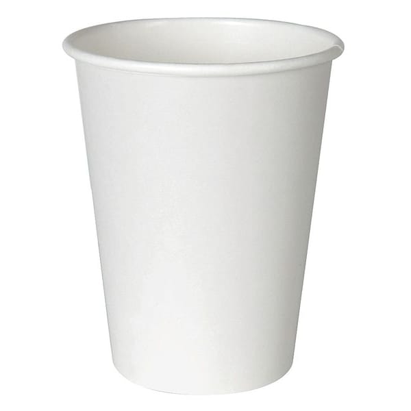 Disposable Hot cup 8 oz. White, Paper, Pk1000