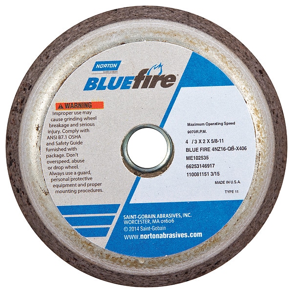 Flaring Cup Wheel, Type 11, Face Dia. 4 In
