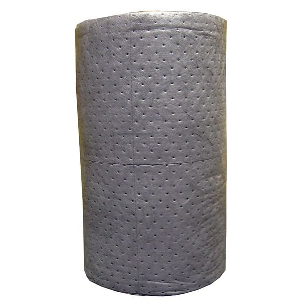 Sorbent Roll, 42 gal, 30 in x 300 ft, Universal, Gray, Polypropylene