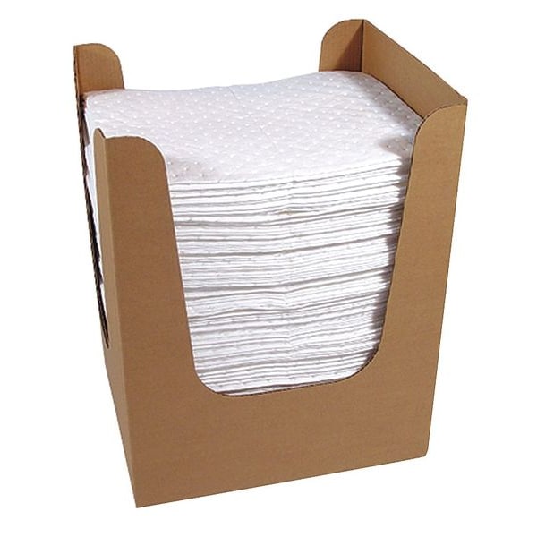 Sorbent Pad, 39 gal, 15 in x 19 in, Oil, White, Polypropylene