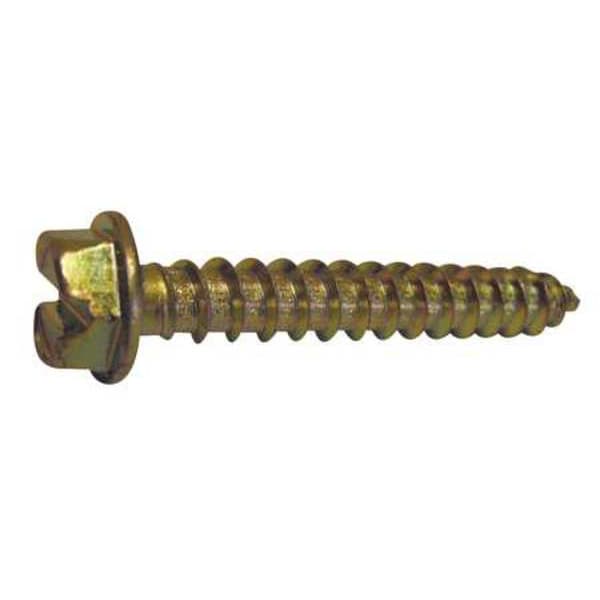 Con-Sert Screws Masonry Screw, #8 Dia., Hex, 1 in L, Carbon Steel Yellow Zinc, 100 PK