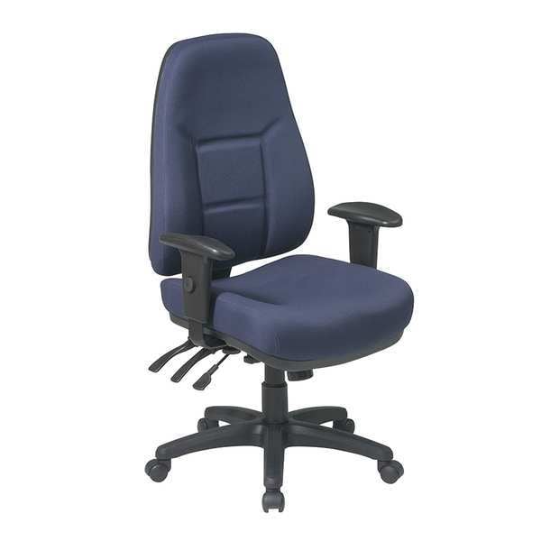 Desk Chair, Fabric, Navy, 18-21" Seat Ht