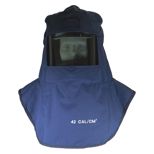 Lan4 Ppe4 Hood, A5 Hard Cap Adapter, 4, 42 cal/sq cm, Fabric, Black, One Size