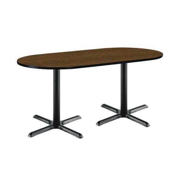 72" W, 29" (Cafe Height) H, Laminate Top, Walnut