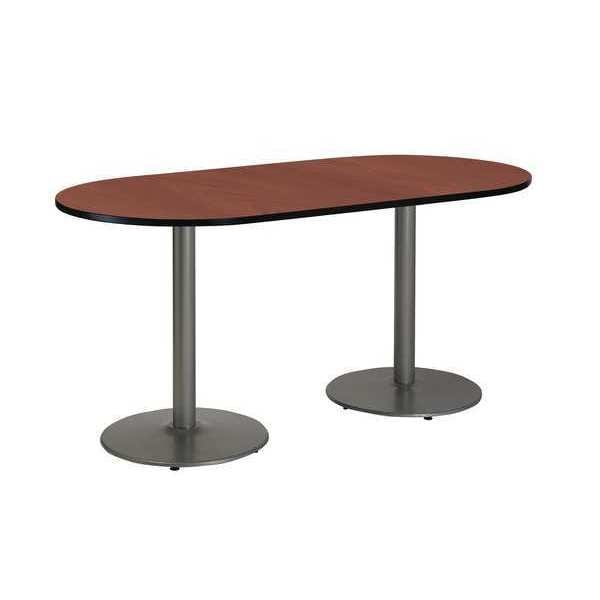 Racetrack RaceTrack Table, 72" W, 29" (Cafe Height) H, Laminate Top, Mahogany