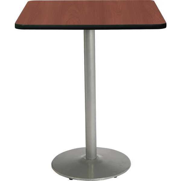 Square Bistro Table, 30" W, 42" (Bar Height) H, Laminate Top, Mahogany