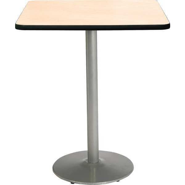 Square Bistro Table, 30" W, 42" (Bar Height) H, Laminate Top, Natural
