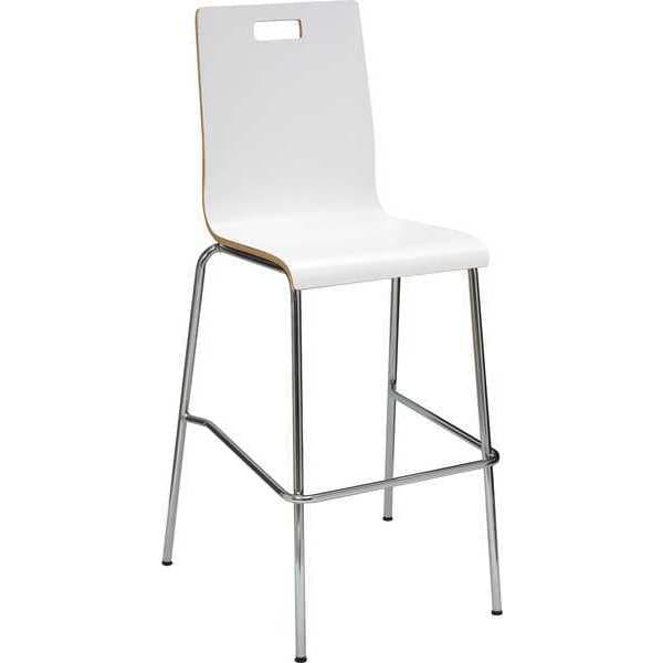 Bentwood Stool, White