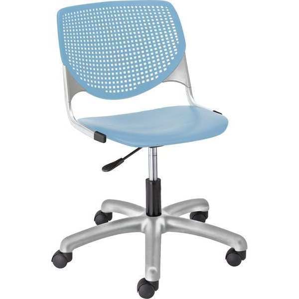 Task Chair, 15-1/2" to 20", Sky Blue