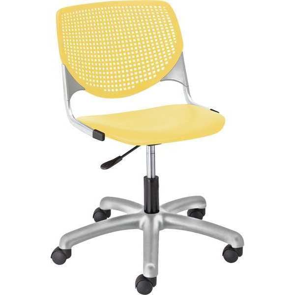 Task Chair, 15-1/2" to 20", Yellow