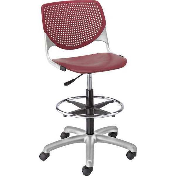 Poly Adjustable Stool, Perforated Back