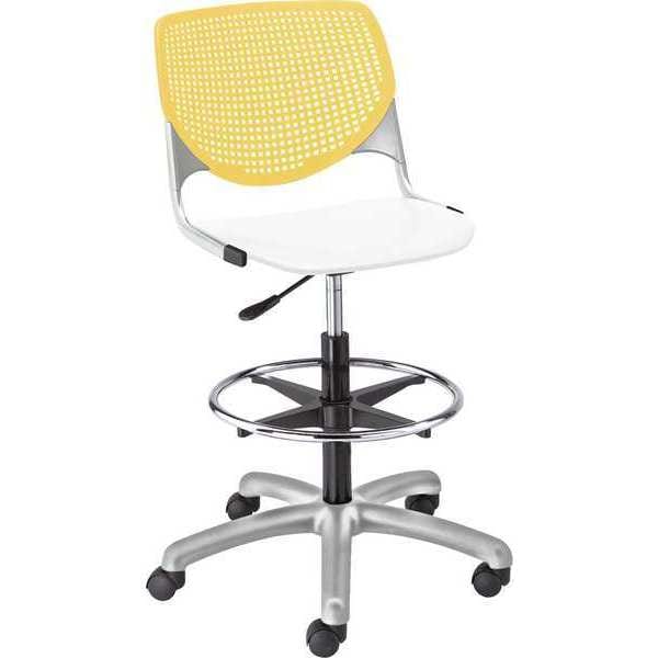 Poly Adjustable Stool, Perforated Back