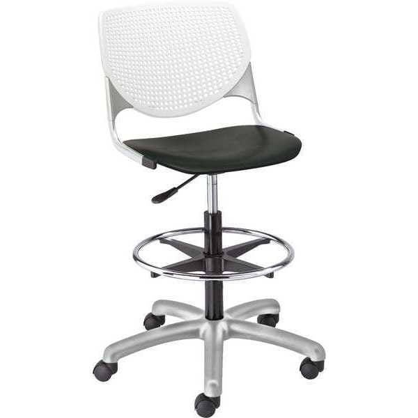 Poly Adjustable Stool, Perforated Back