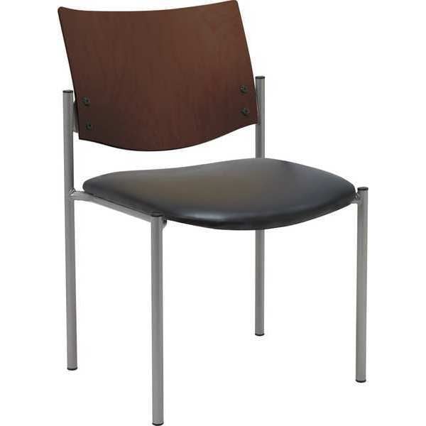 Side/Guest Chair, Armless, Wood Back