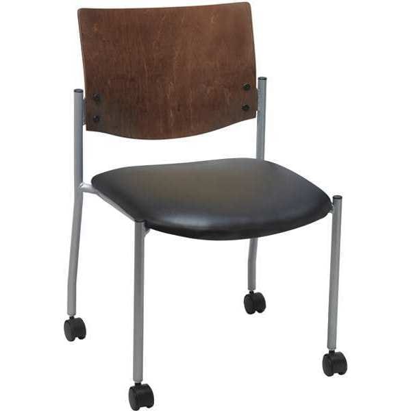 Side/Guest Chair, Armless, w/Casters