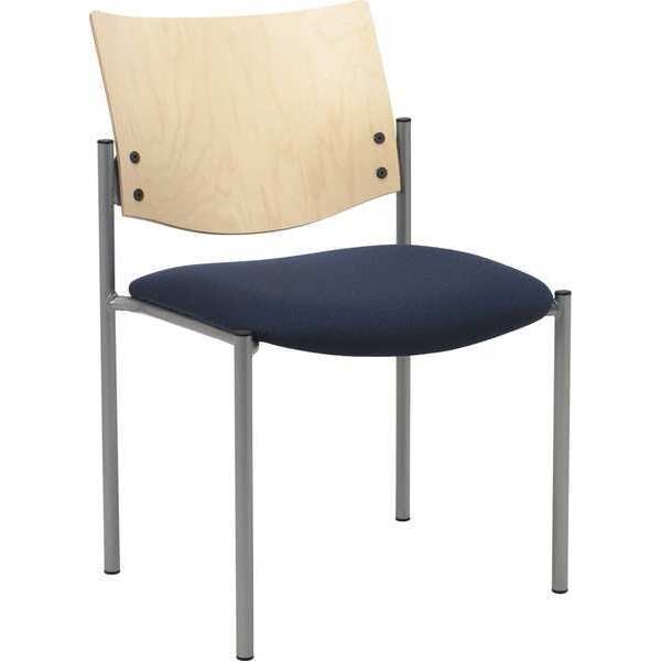 Side/Guest Chair, Armless, Wood Back