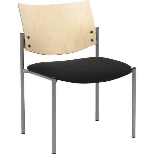 Side/Guest Chair, Armless, Wood Back