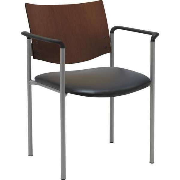 Side/Guest Chair, w/Arms, Wood Back
