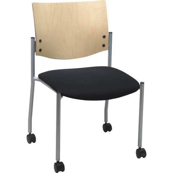 Side/Guest Chair, Armless, w/Casters