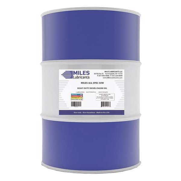 Heavy Duty Diesel Engine Oil, 30W, 55 Gal., Drum