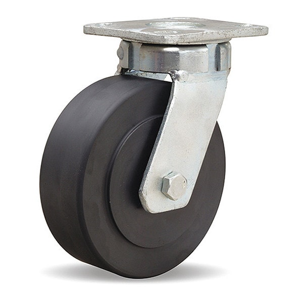 Standard Duty Kingpinless Caster, 6" x 2" Nylast Wheel, 1/2" Sealed Precision Ball Bearings