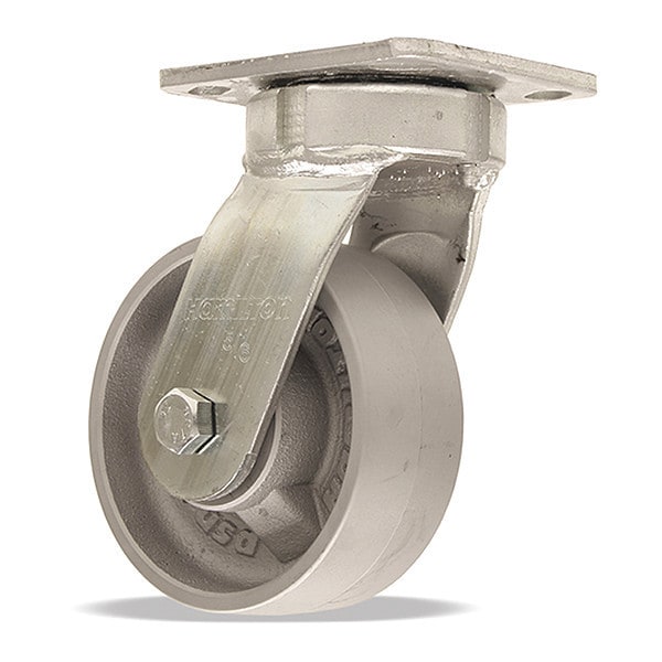 High Heat Standard Duty Kingpinless Swivel Caster, 5" x 2" Metal Wheel