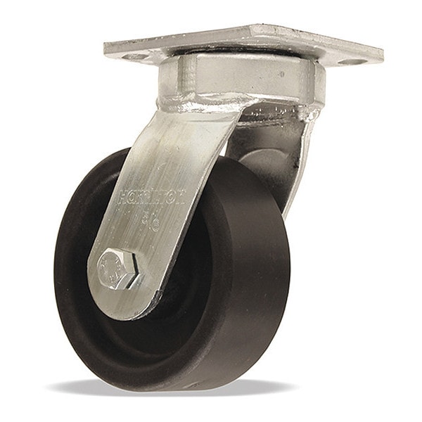 High Heat Standard Duty Kingpinless Swivel Caster rated up to 550 Degree F, 5" x 2" Scorcher Wheel