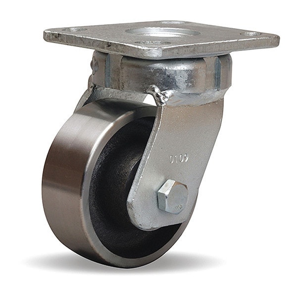 Standard Duty Kingpinless Caster, 4" x 2" Forged Steel Wheel, 1/2" Sealed Precision Ball Bearings