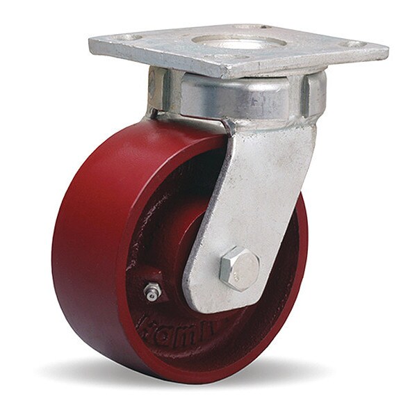 Standard Duty Kingpinless Caster, 5" x 2" Metal Wheel, 1/2" Precision Ball Bearings