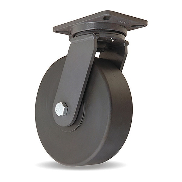 Champion Swivel Caster, 10"X3" Nylast High Performance Cast Nylon Wheel